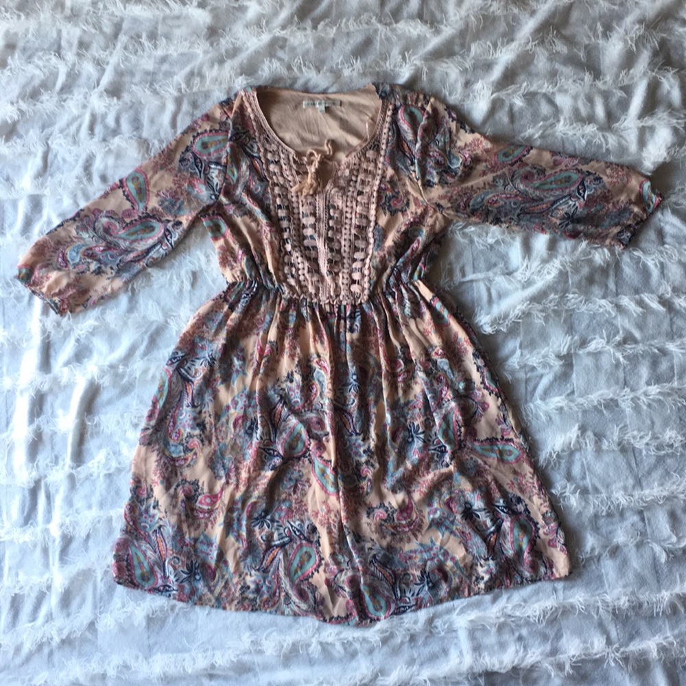 Cute pink long sleeve dress